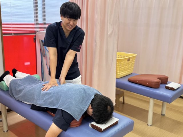 施術中の写真